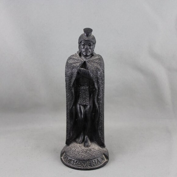 Vintage Tiki Figurine - King Kamehameha by Coco Joe - Made with Lava - Picture 4 of 8